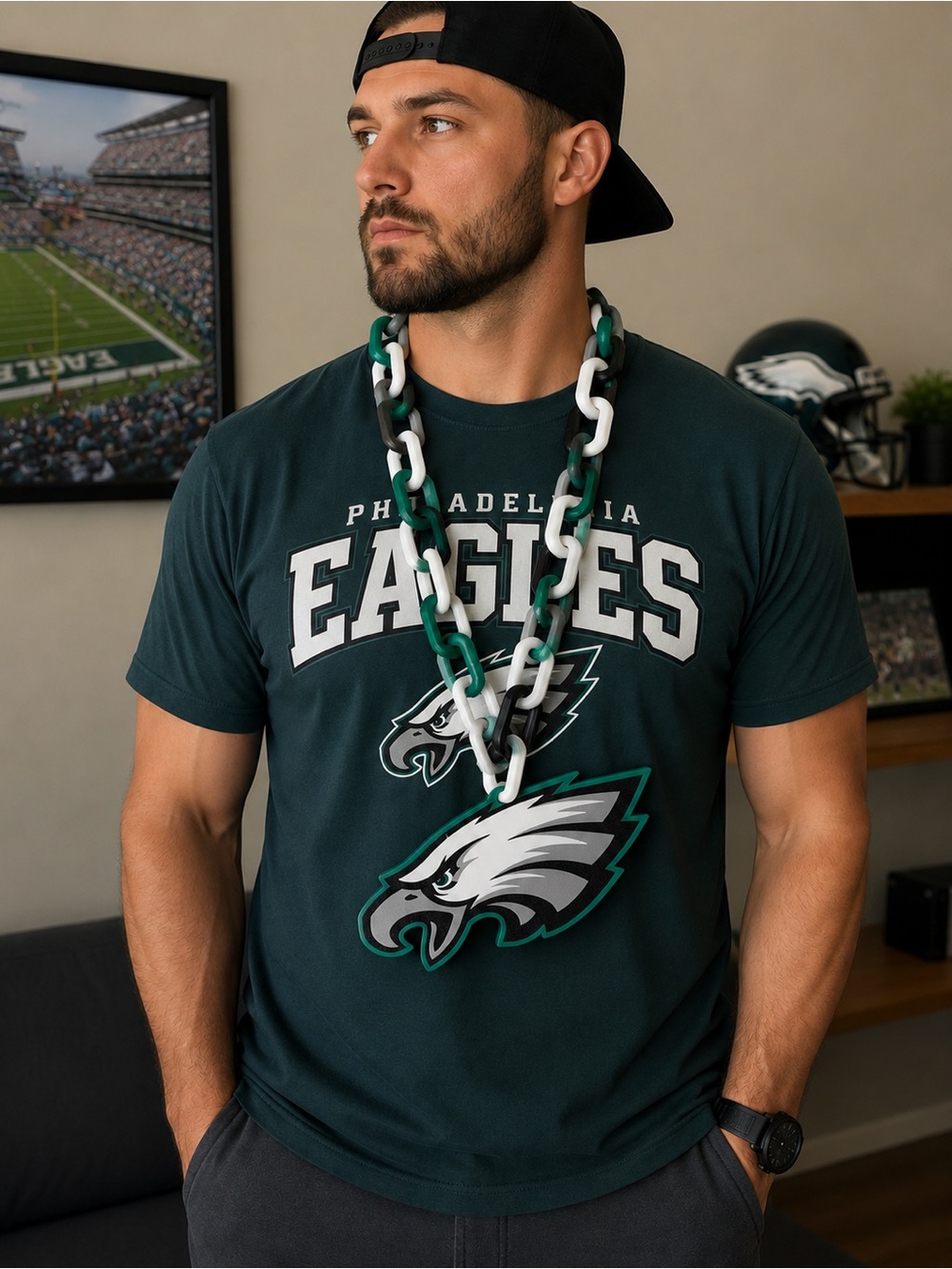 Philadelphia Eagles Hype Chain Necklace
